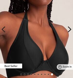 Shapermint Essentials Full Coverage Halter Bikini Swim Top